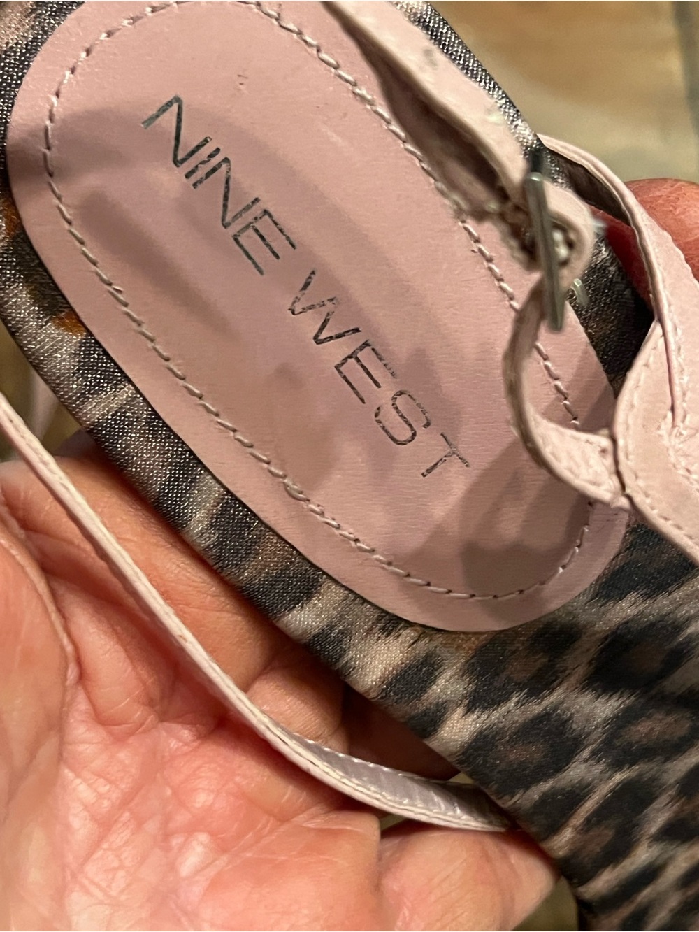 Nine West Leather Strappy Heels Sz 10 - Picture 2 of 6